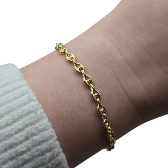 NEW 14K Gucci Puff Link Bracelet - Picture 1 of 6